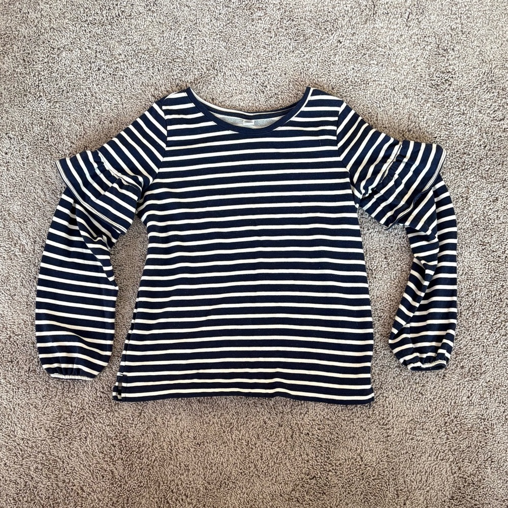 Striped Navy and White Sweatshirt